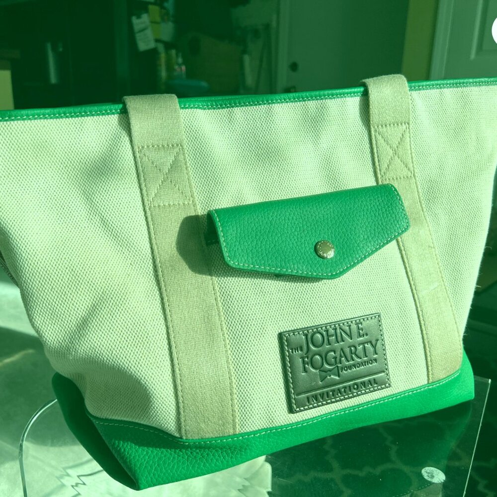 Dooney Bourke John Fogarty Foundation Invitational Tote Canvas Leather NWT